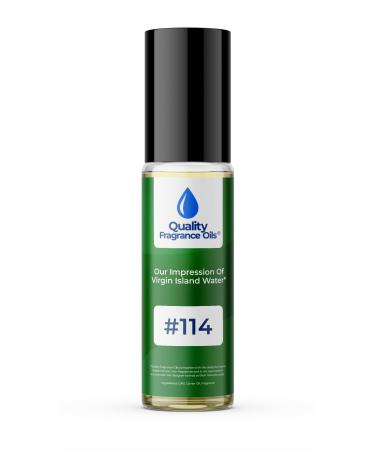 Quality Fragrance Oils' Impression #114 Inspired by Virgin Island Water (10ml Roll On) Virgin Island Water Impression #114 0.34 Fl Oz (Pack of 1)