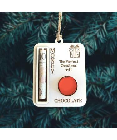 Christmas Unique Money Holder Handmade Wooden Money Card Hanging Decoration Xmas Tree Ornaments Pendant Funny Christmas Money Cash Gift Money Boxes - Buy Online on SooperMarket.com