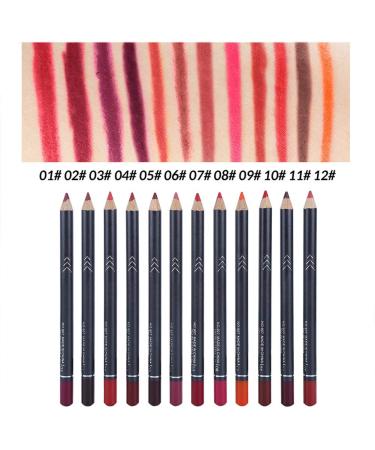Buy Long Lasting Lipstick Pen Set - 12 Colors Eyeliner & Lip Liner Pencil for Women & Girls - No Irritation | International Shipping - Buy Online on SooperMarket.com