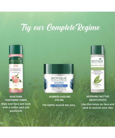 Biotique BIO SEA WEED Revitalizing Anti Fatigue Eye Gel 15 gm - Hydrating & Soothing Eye Treatment for Dark Circles, Puffy Eyes & Under Eye Patches - 0.5 Ounce - Buy Online on SooperMarket.com