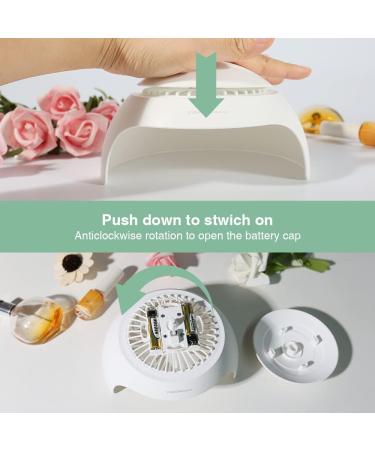 TOUCHBeauty Nail Dryer Air & LED Light | Mini Nail Dryer Fan for Normal Nail Polish - AG-2130A - Fast Drying Perfect for Home Use - Buy Online on SooperMarket.com