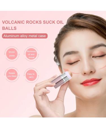 Oil Absorbing Face Roller - Portable Volcanic Oil Control Roller in Pink Aluminum Alloy | International Shipping Available - Buy Online on SooperMarket.com