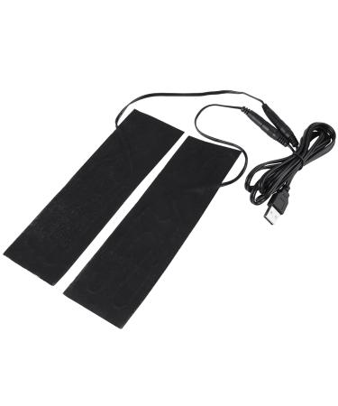 USB heating pillows 1 pair 5 V USB heating film electric heating pillows made of black carbon fiber electrical heating element foil heating pillows to heat the feet 19.6 x 6 cm heating pillow usb heating foil u
