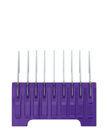 WAHL Professional Animal Stainless Steel Attachment Guide Comb 5-in-1 Detachable Blade Pet, Dog, Cat, and Horse Clippers #4, 1/4-Inch Cut Length (#3333), Stainless Steel and Purple