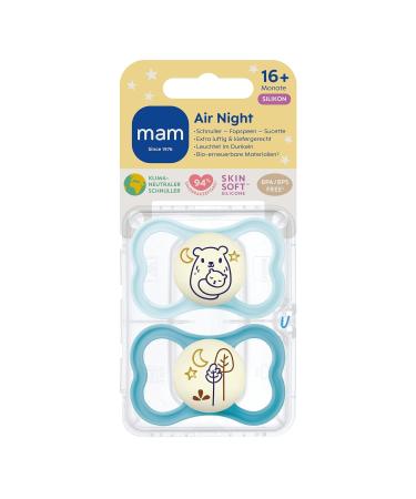 MAM Day & Night Air Silicone Pacifiers 16+ | 4-Pack with Sterilizer Boxes - Perfect for Baby Care - Buy Online on SooperMarket.com