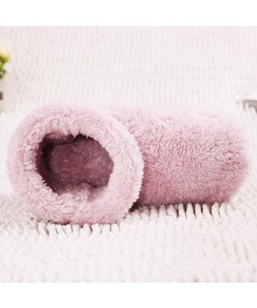 Heated foot warmer electrical footheitation USB charging soft relaxing electrical plush heat shoes for the cold winter (pink)