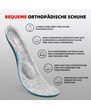 Valsole Orthopedic Insoles for Men & Women | Soft Functional Shoe Inserts for Flat Feet & Plantar Fasciitis | EU Size 41-42 (27cm) - Relief from Foot Pain - Buy Online on SooperMarket.com