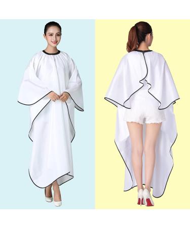 Professional Barber Cape with Adjustable Metal Clip - 55 x 63 inches (White) | Iusmnur Hair Salon Cape for Stylists - Buy Online on SooperMarket.com