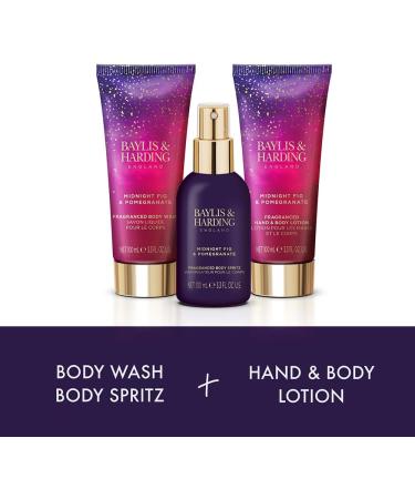 Baylis & Harding Midnight Fig & Pomegranate Deluxe Wash Bag Gift Set - Vegan Friendly - Buy Online on SooperMarket.com