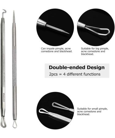 Pinkiou Blackhead Removers and Pimple Extractors Kit - 8-in-1 Skincare Tool for Face and Nose - Buy Online on SooperMarket.com