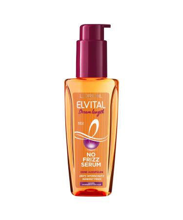 LOr al Paris Elvital - Silicone-free hair serum heat protection for long and unruly hair leave-in hair oil with vegetable proteins and cocoa butter serum
