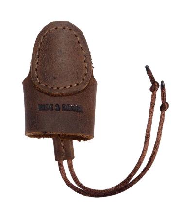 Hide & Drink, Leather Archery Thumb Protector, Mongolian Finger Guard, Recurve Bow, Handmade Includes 101 Year Warranty :: Bourbon Brown