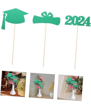 Lurrose 2023 Graduation Vase Picks 9pcs Party Decorations Desktop Paper Party Supplies Decorative Vase Decor - Buy Online on SooperMarket.com