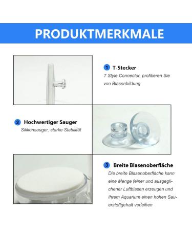 Boxtech Aquarium Air Stone Kit - Nano Bubble Stone with Control Valve | Super-Quiet High Diffuser for Aquariums & Hydroponics (35mm) - Enhance Dissolved Oxygen & Create Tiny Bubbles - Buy Online on SooperMarket.com