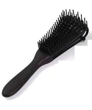 Detangling Brush 8 Rows Lightweight Detachable Ergonomic Massage Universal Detangling Brush for Women on the Go (Black)