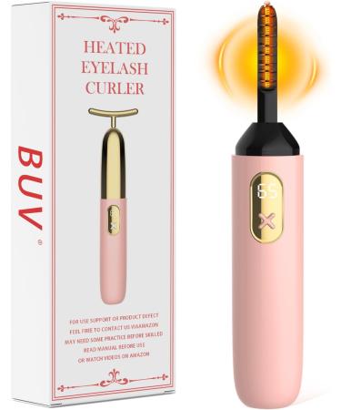 Buy Heated Eyelash Curler - Electric Fast Heating Rechargeable 2 Modes | Long Lasting Curling Gift for Women - Pink - Buy Online on SooperMarket.com