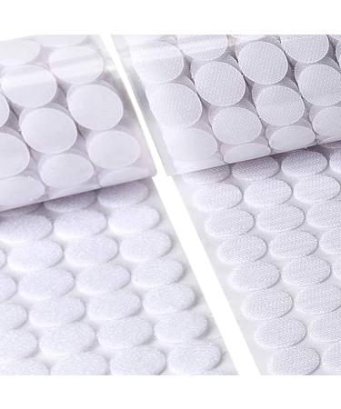 Self Adhesive Dots  1000Pcs(500 Pair Sets) 0.59 Inch Diameter Strong Self Adhesive Dots for Classroom Nylon Sticky Back Coins Hook Loop Strips  Small Circle Dots Stickers Tapes  White 0.59 -1000Pcs