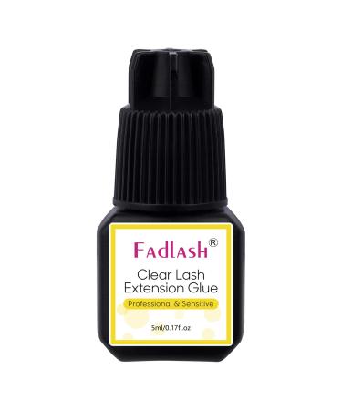 Lash Glue for Eyelash Extensions 5ml Clear Eyelash Glue 1S Drying Time 8 Weeks Retention Transparent Lash Extension Glue Extra Strong Eyelash Extension Glue Professional Use Only