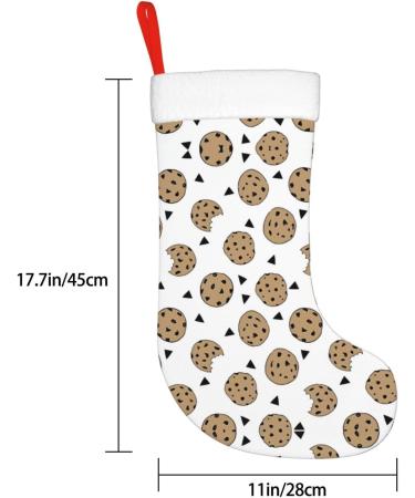 YYHHAOFA Cookies Food Chocolate Chip Biscuits Prints Christmas Decorative Stockings : Soft Light and Tactile Suitable for Christmas Holiday Party - Buy Online on SooperMarket.com