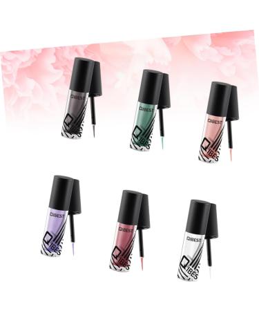 Angoily 6pcs Eyeshadow Glitter Liquid Eyeliner Sparkling Liquid Eyeliner Shadow Shiny Metal - Buy Online on SooperMarket.com