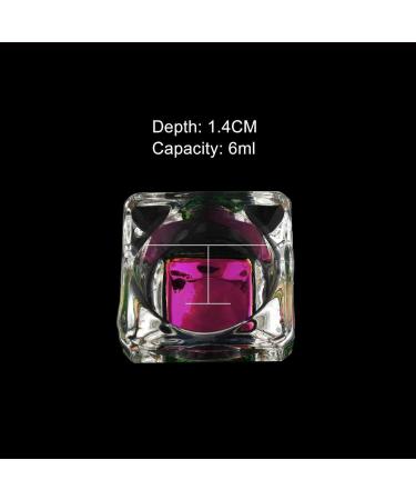 1 pc Rainbow Glass Crystal Acrylic Liquid Holder Dish Dappen Dish Glass Cup with Lid Bowl for Acrylic Powder Monomer Nail Tool HJ-NAPB019 (Square Shape) HJ-NAPB019-Square - Buy Online on SooperMarket.com