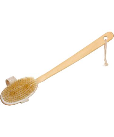 DecorRack Wood Bath Brush with Natural Bristles - Exfoliating Body Brush for Smooth, Healthy Skin - Detachable Handle - 1 Pack - Buy Online on SooperMarket.com