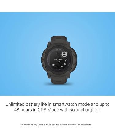 Garmin Instinct 2 Solar GPS Outdoor Watch with Solar Charging - Graphite, 45mm - Buy Online on SooperMarket.com