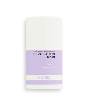 Revolution Skincare London Retinol Overnight Face Cream Reduces Fine Lines/Wrinkles/Blemish Formation Fragrance Free Vegan & Cruelty-Free 50 ml Clear 50 ml (Pack of 1)