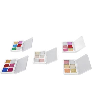 6 Colors Glitter Metallic Mirror Effect Nail Powder Long Lasting and Fine Powder Texture Suitable for DIY Nail Art with 15 Eyeshadow Sticks - Buy Online on SooperMarket.com