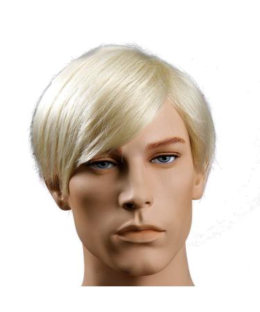 SHIYID Heat Resistant Synthetic Short Wig For Men Straight Hairstyles Fiber