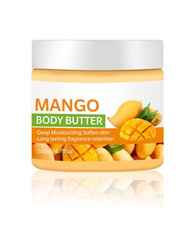 Trendyfave Mango Body Butter Large-capacity Body Lotion Body Moisturiser With Mango Body Lotion for Dry Skin Body Skin Care Smooth Skin Deeply Moisturize Skin Body Butter For Women & Men 200ml