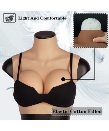 Buy SALANE Silicone Breast Plate - Realistic Brown C Cup Fake Breasts for Drag Queens & Crossdressers | International Shipping Available - Buy Online on SooperMarket.com