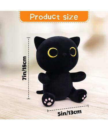 4PCS Mini Cat Plush Set - Kawaii Stuffed Animal Kit for Kids - Cute Cat Dolls for Halloween & Christmas - Black, Yellow, Grey, White - Buy Online on SooperMarket.com
