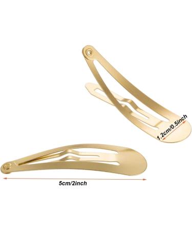 50 Pack Snap Hair Clips Hair Barrettes for Kids Girls and Women 50 mm (Gold) - Buy Online on SooperMarket.com