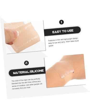 Healifty Silicone Scar Tape - 4 Rolls 33x5.5cm Adhesive Scar Patch for Removal and Treatment - Smooth Gel Sheets for Scars - Cleaning Supplies Included - Buy Online on SooperMarket.com