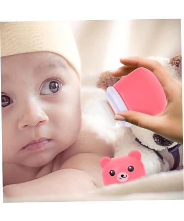 PLAFOPE 2pcs Bear Powder Puff Box | Travel Baby Powder Container Set - Pink | Food Grade PP | Baby Powder Lotion, After-Bath Powder, Sponges | 10X7CM - Buy Online on SooperMarket.com