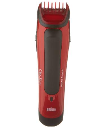 Old Spice Beard & Head Trimmer powered by Braun Red/Black Beard & Head Trimmer 1 Count (Pack of 1)