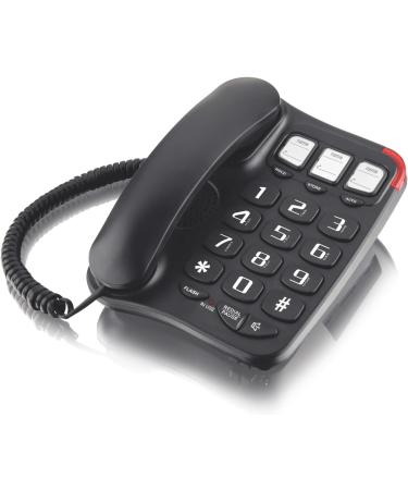 Loud Ringtone Landline Phone for Elderly Big Button Fixed Home Phone with Amplified Sound and Easy-to-Read Display Big Button Landline Phone Desktop Telephone Loud Ringtone Fixed Home Phone for and Black - Buy Online on SooperMarket.com