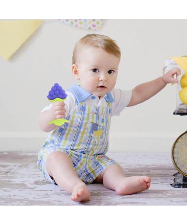 BPA-Free Chuya Teething Toys (4 Pack) for Babies 0-6 Months - Banana Baby Toothbrush Teeth Brushing Chew Toy with Fruits+Giraffe Design - Buy Online on SooperMarket.com