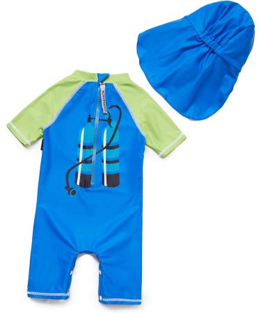 BONVERANO Baby Boys Swimsuit | Toddler Bathing Suit with UPF 50+ Sun Protection | Zipper One Piece Swimwear | 2-3 Years | Diving-goggles - Buy Online on SooperMarket.com