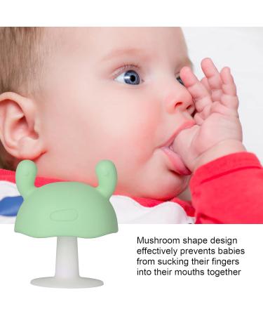Silicone Teether Mushroom Shaped for Infants 4+ Months - Pink/Green - Buy Online on SooperMarket.com