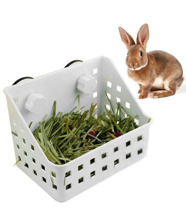 PINVNBY Hay Feeder Less Wasted Hay Rack Manger - Ideal for Rabbit Chinchilla Guinea Pig Plastic Food Bowl Use for Grass & Food