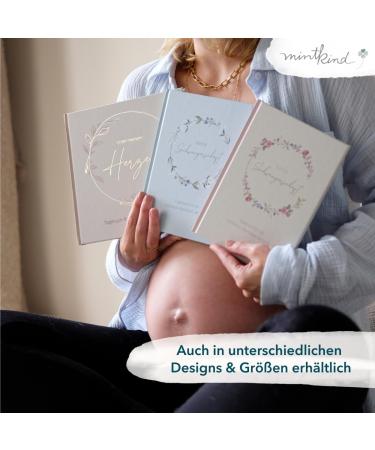 Buy Mintkind Pregnancy Diary My Pregnancy A5 - Floral Blue Hardcover | Perfect Gift for Expectant Mothers | Pregnancy Photo & Baby Album - Buy Online on SooperMarket.com