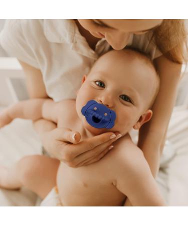 Silicone Baby Pacifier with Collapsible Handle | BPA Free Soother for 6-18 Months Old | 6-Pack Sports Colors - Buy Online on SooperMarket.com