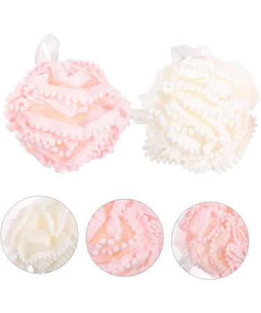 Gatuida Shower Ball - 2pcs Bath Scrub Flower Travel Body Brush & Back Cleaner Towel | Ideal for Relaxation & Cleaning - Buy Online on SooperMarket.com