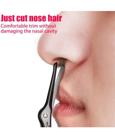 TEMKIN Nose Hair Trimmer - Stainless Steel Manual Scissors for Safe Hair Removal | Small & Efficient Trimming Tool (Black - Buy Online on SooperMarket.com