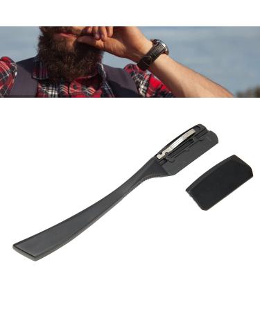 Premium Ergonomic Beard Blade Holder | Vintage Straight Edge Manual Razor Knife - One-Sided Zinc Alloy for Barbers - Buy Online on SooperMarket.com