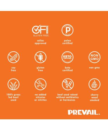 PREVAIL Grass Fed Beef Jerky Snack Packs | Keto, Paleo, Low Sodium | Bulk Umami Beef Jerky (3 Pack, 2.25oz Each) - Buy Online on SooperMarket.com