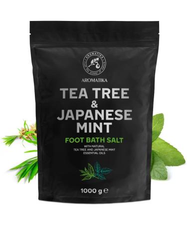 Foot Bath Salt with Sea Salt & Essential Tea Tree Oil - 1kg Pedicure Soak for Ultimate Foot Care - Natural Mint Oil Bathing Additive - Buy Online on SooperMarket.com