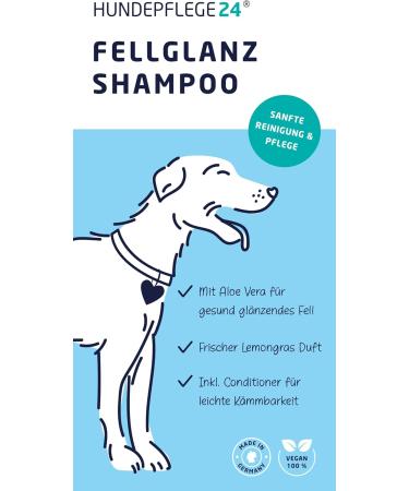Dog Care24 Shampoo & Conditioner 500ml - Aloe Vera Formula for Healthy Glossy Fur & Easy Combability | Suitable for All Dog Breeds - Buy Online on SooperMarket.com